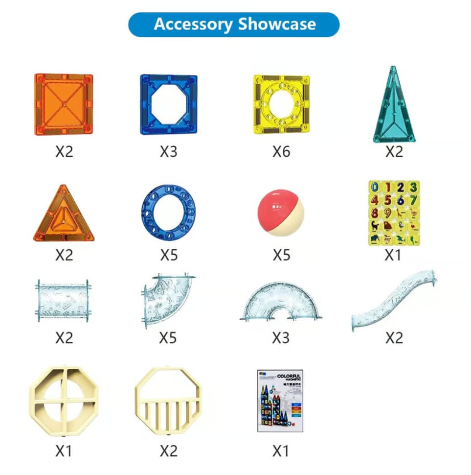 مجموعة البناء المغناطيسية 42قطعة