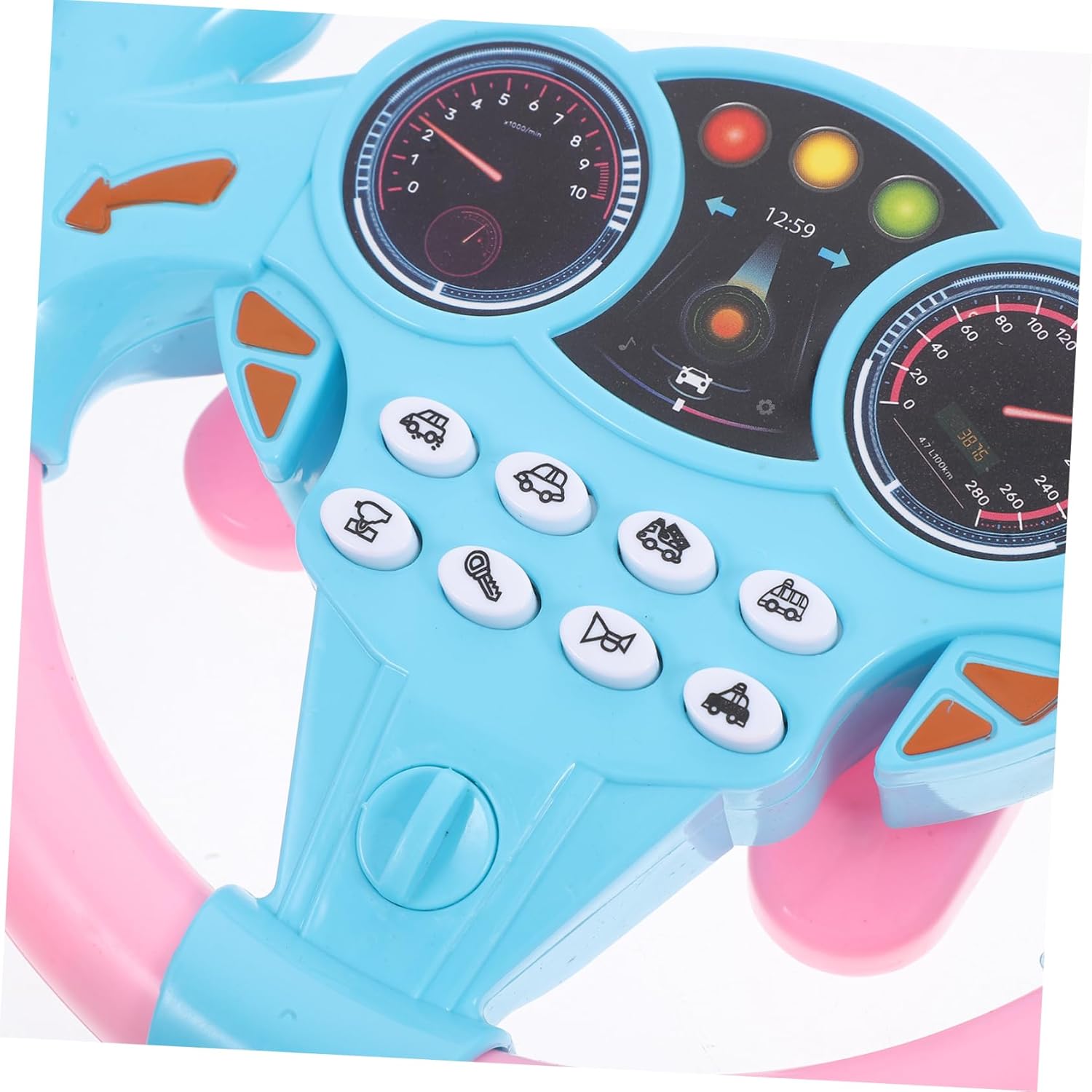 عجلة القيادة للأطفال - زهري - KIDSBOX