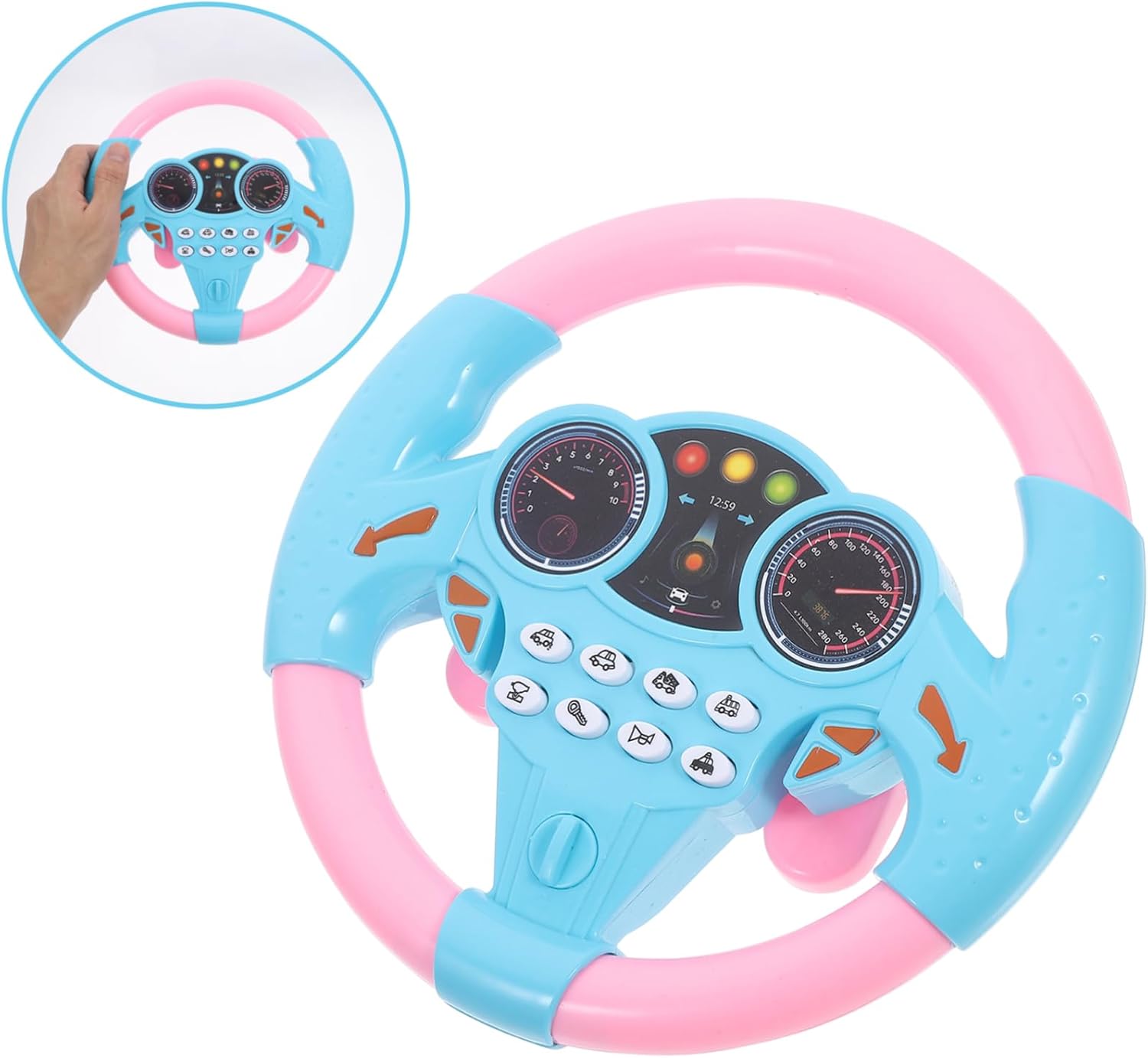 عجلة القيادة للأطفال - زهري - KIDSBOX