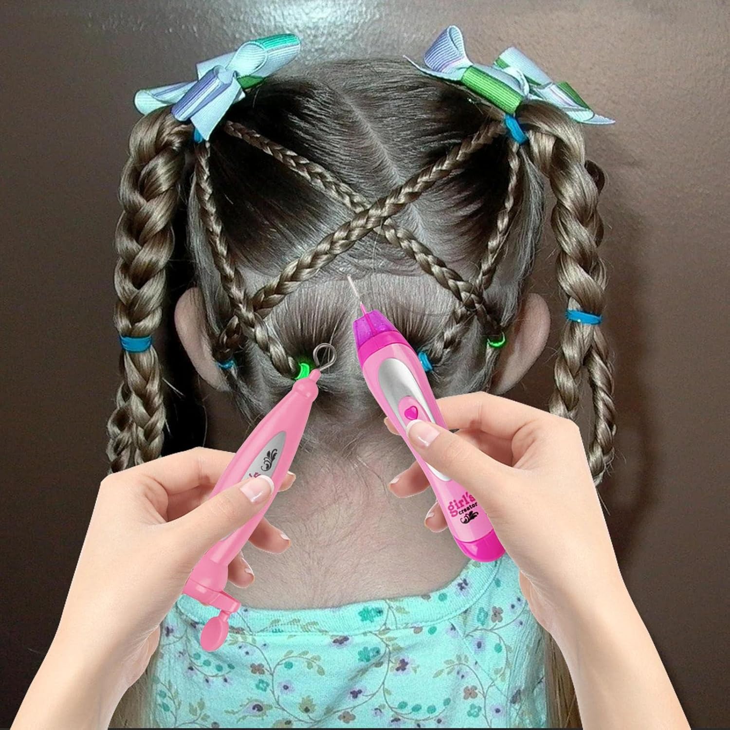 آلة تزيين الشعر بالخرز 2 في 1 - KIDSBOX