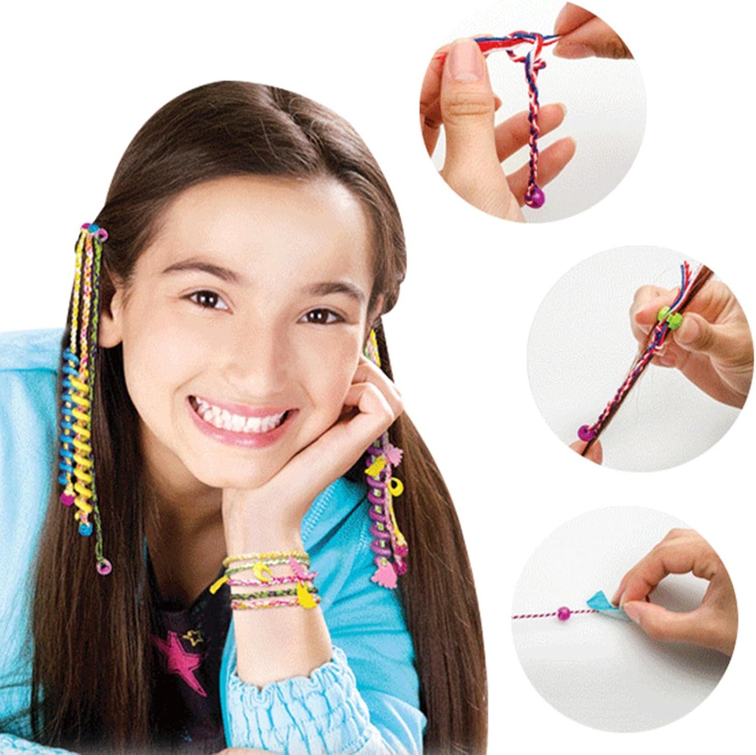 آلة تزيين الشعر بالخرز 2 في 1 - KIDSBOX