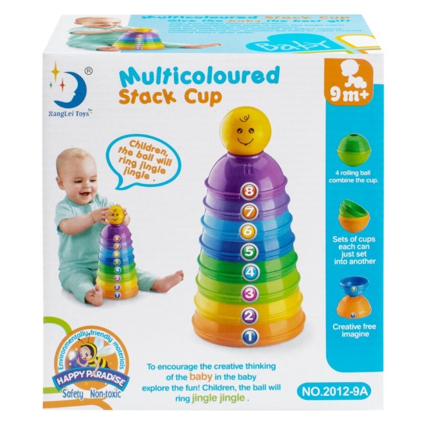 أكواب هرمية متعددة الألوان - KIDSBOX