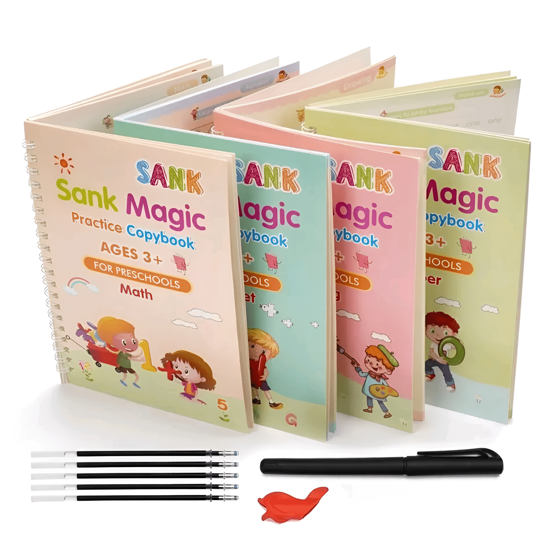 الدفتر التعليمي السحري 4 دفاتر باللغة العربية + 4 دفاتر باللغة الإنجليزية - KIDSBOX