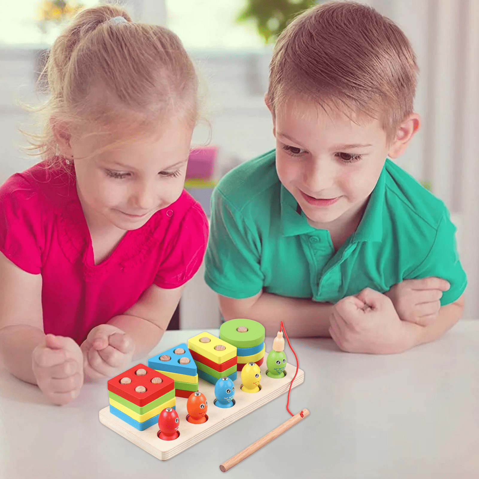 المطابقة الخشبية وصيد السمك - KIDSBOX