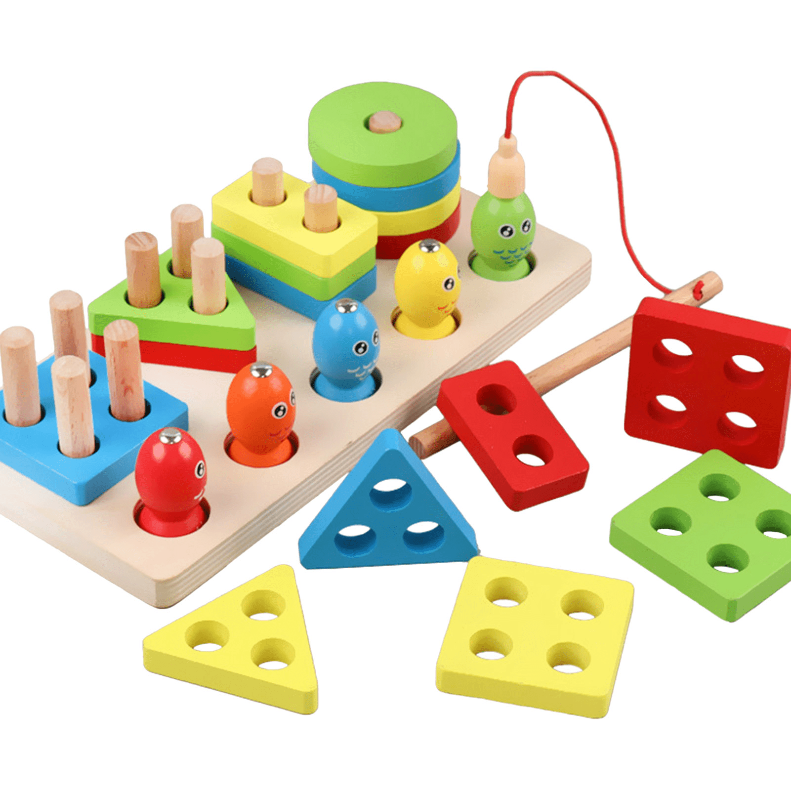 المطابقة الخشبية وصيد السمك - KIDSBOX