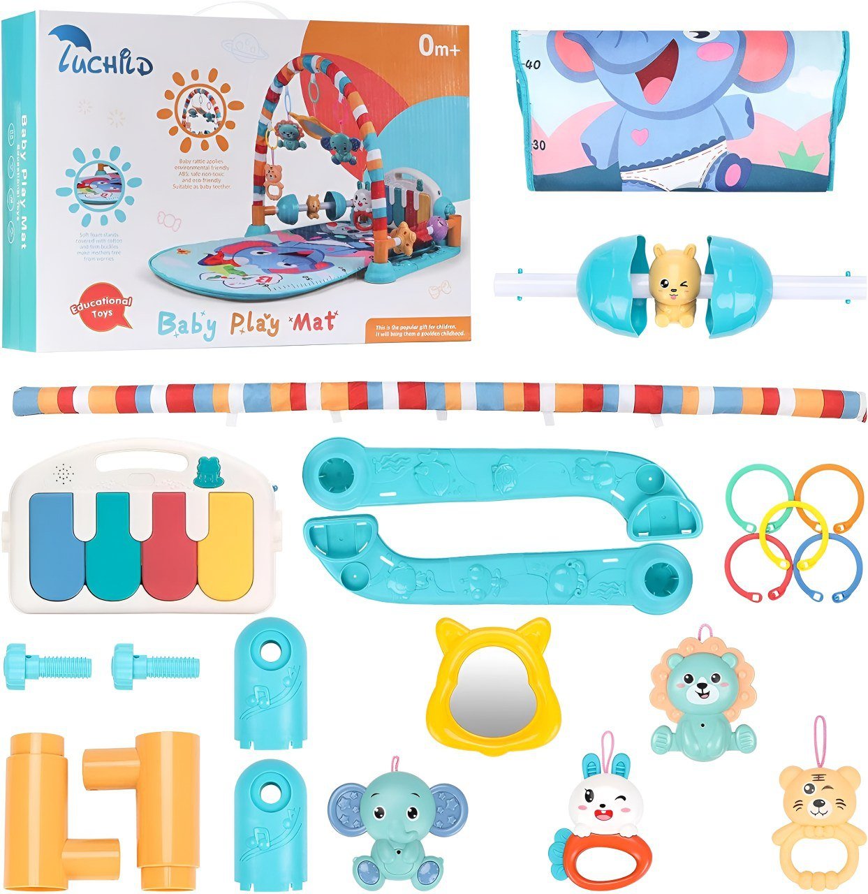 السجادة الموسيقية للبيبي - ازرق - KIDSBOX