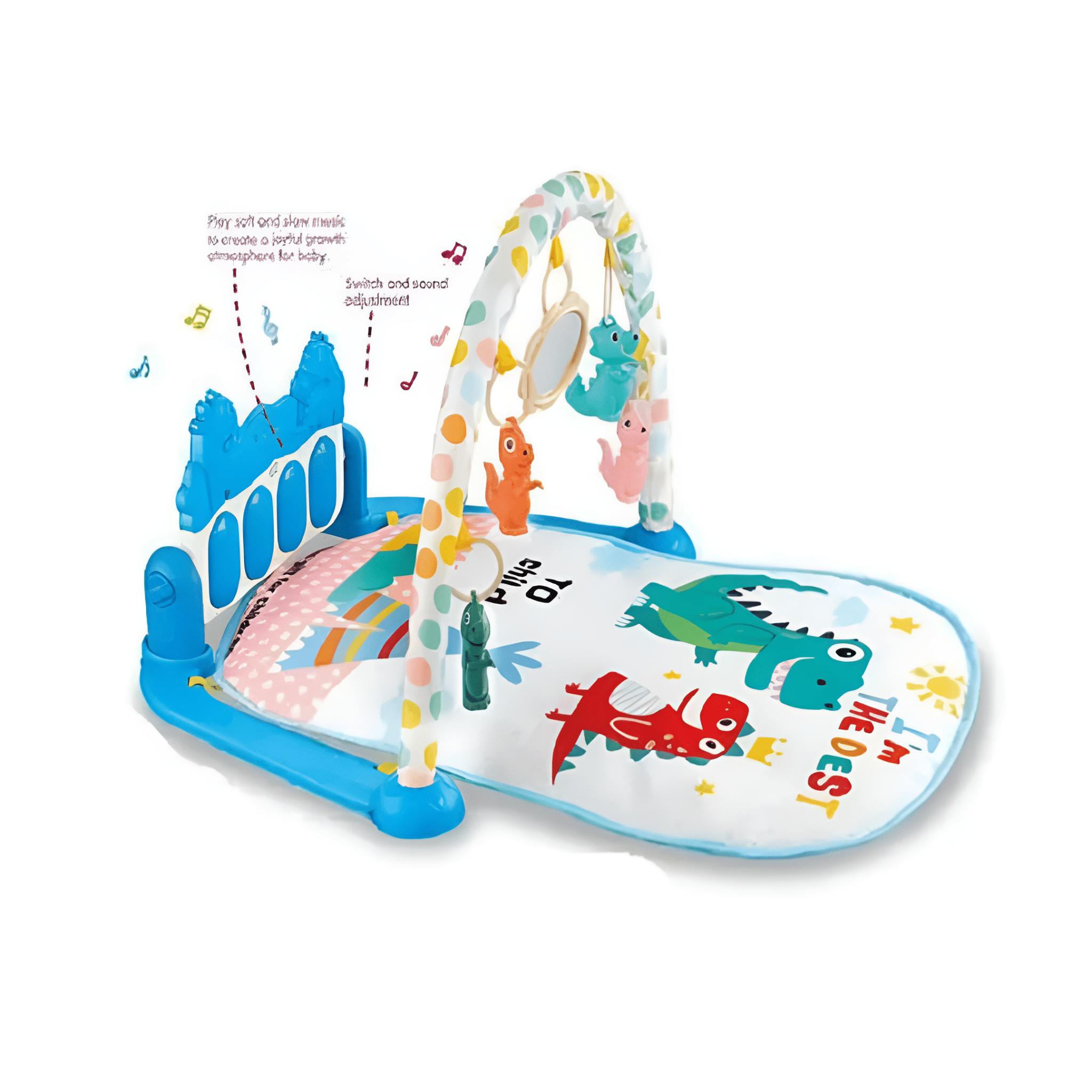 السجادة الموسيقية للبيبي - لون أزرق - KIDSBOX