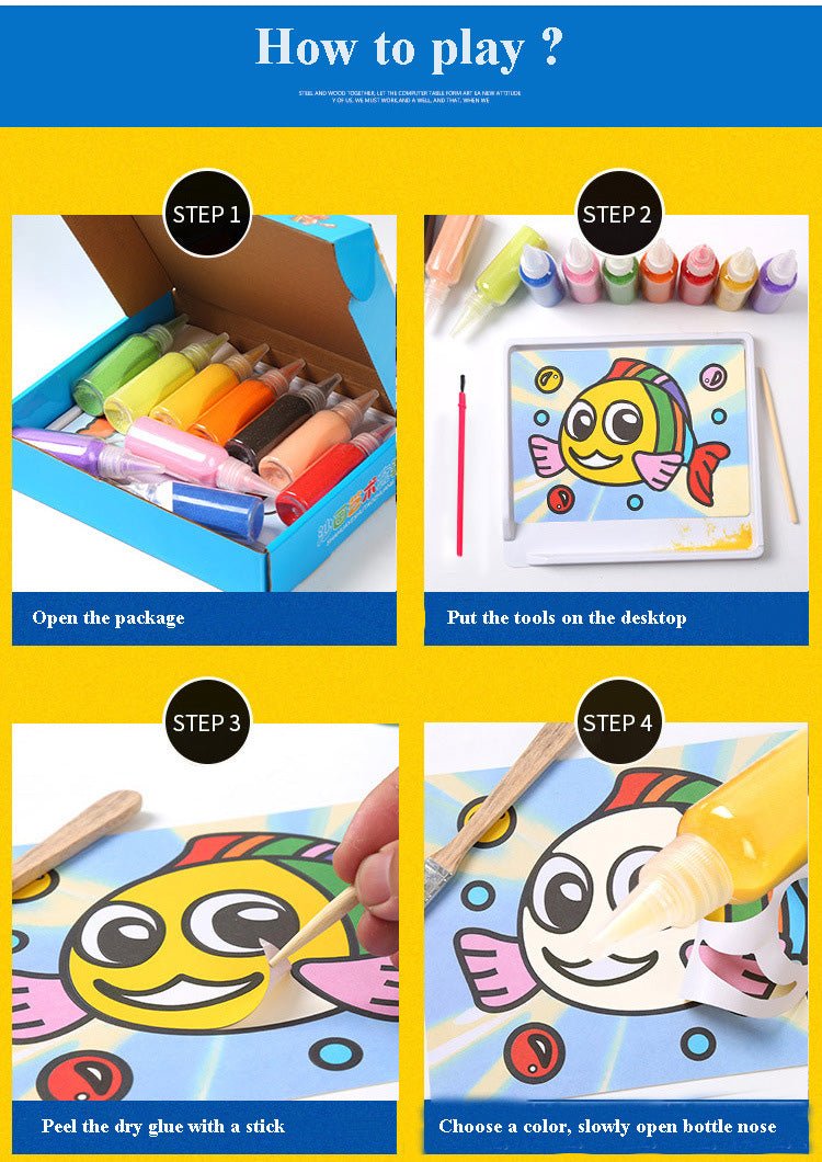 التلوين بالرمال السحرية - KIDSBOX