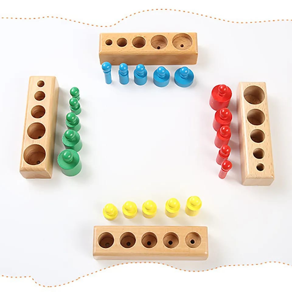 اسطوانات منتسوري والاوزان الملونة - KIDSBOX