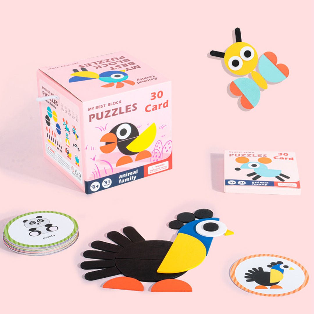 بازل اشكال الحيوانات خشب - KIDSBOX