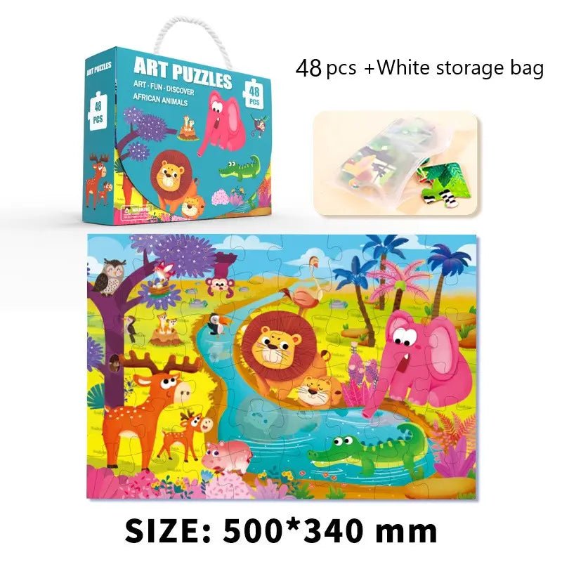 بازل حيوانات الغابة قطعة 48 - KIDSBOX
