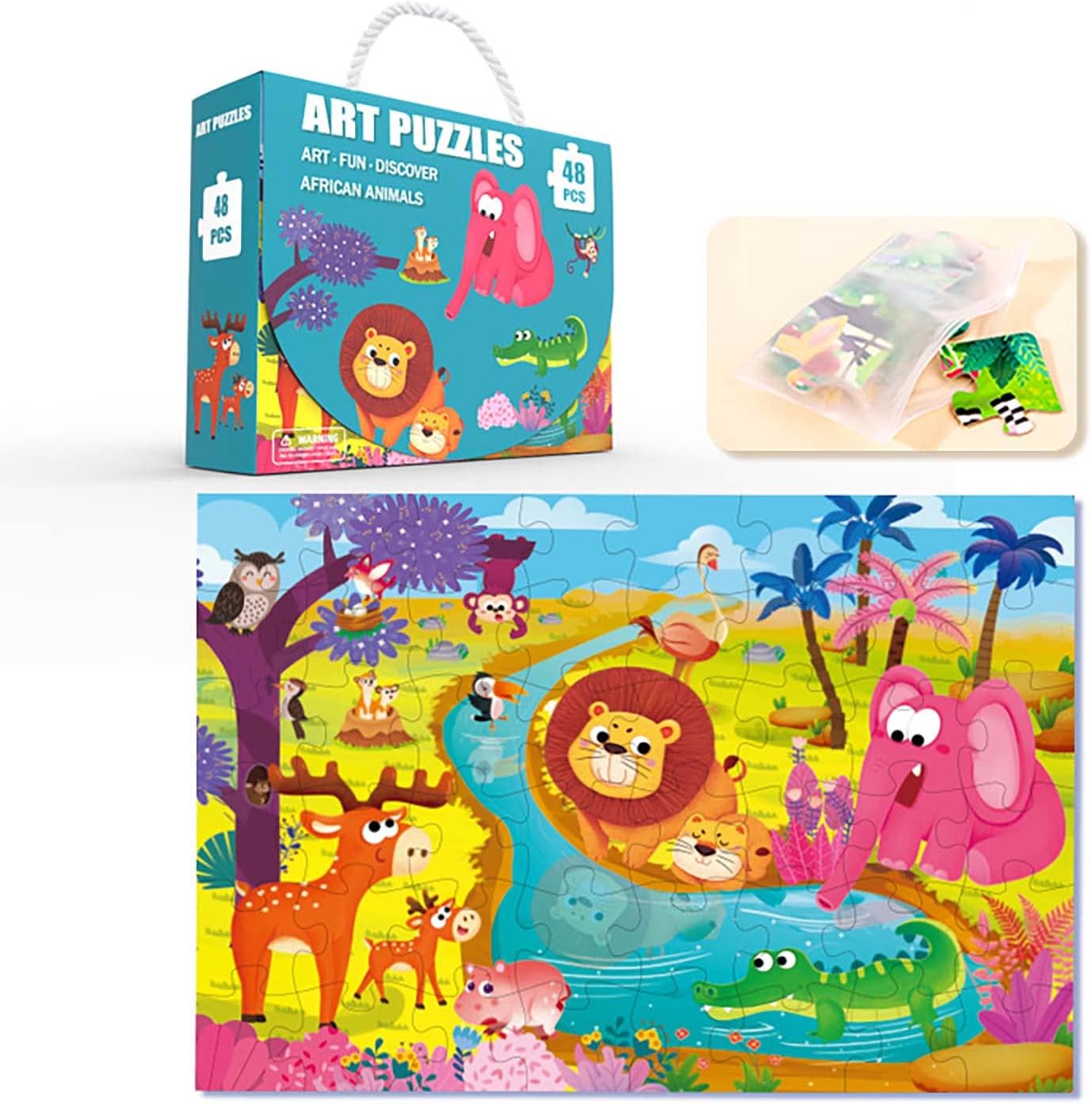 بازل حيوانات الغابة قطعة 48 - KIDSBOX