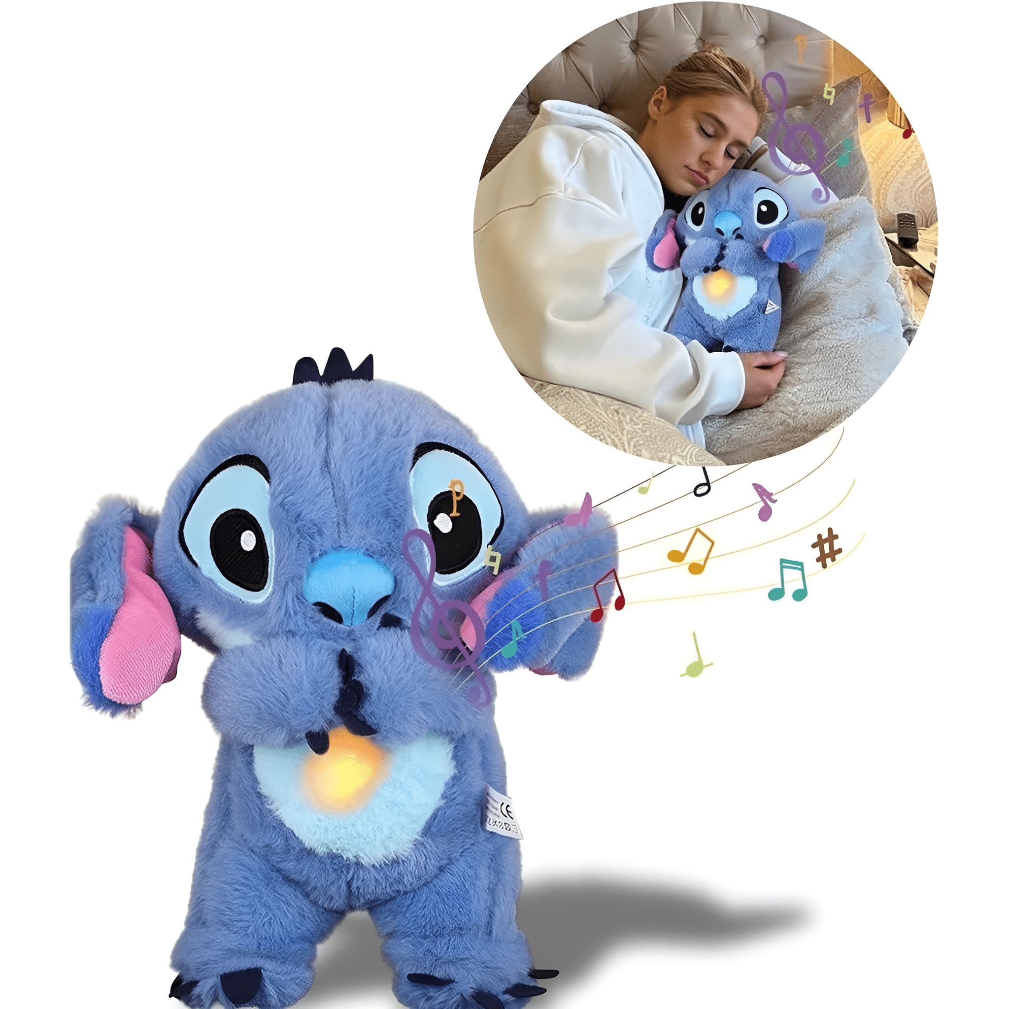 دب ستيتش بإضاءة وتنفس - لون أزرق - KIDSBOX