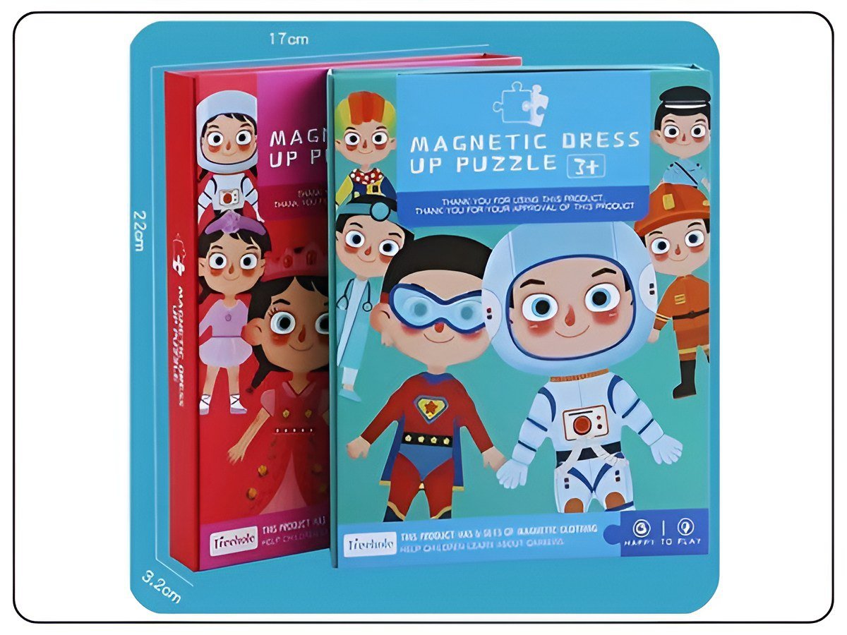 دفتر بازل تلبيس مغناطيس - المهن (ولد) - KIDSBOX