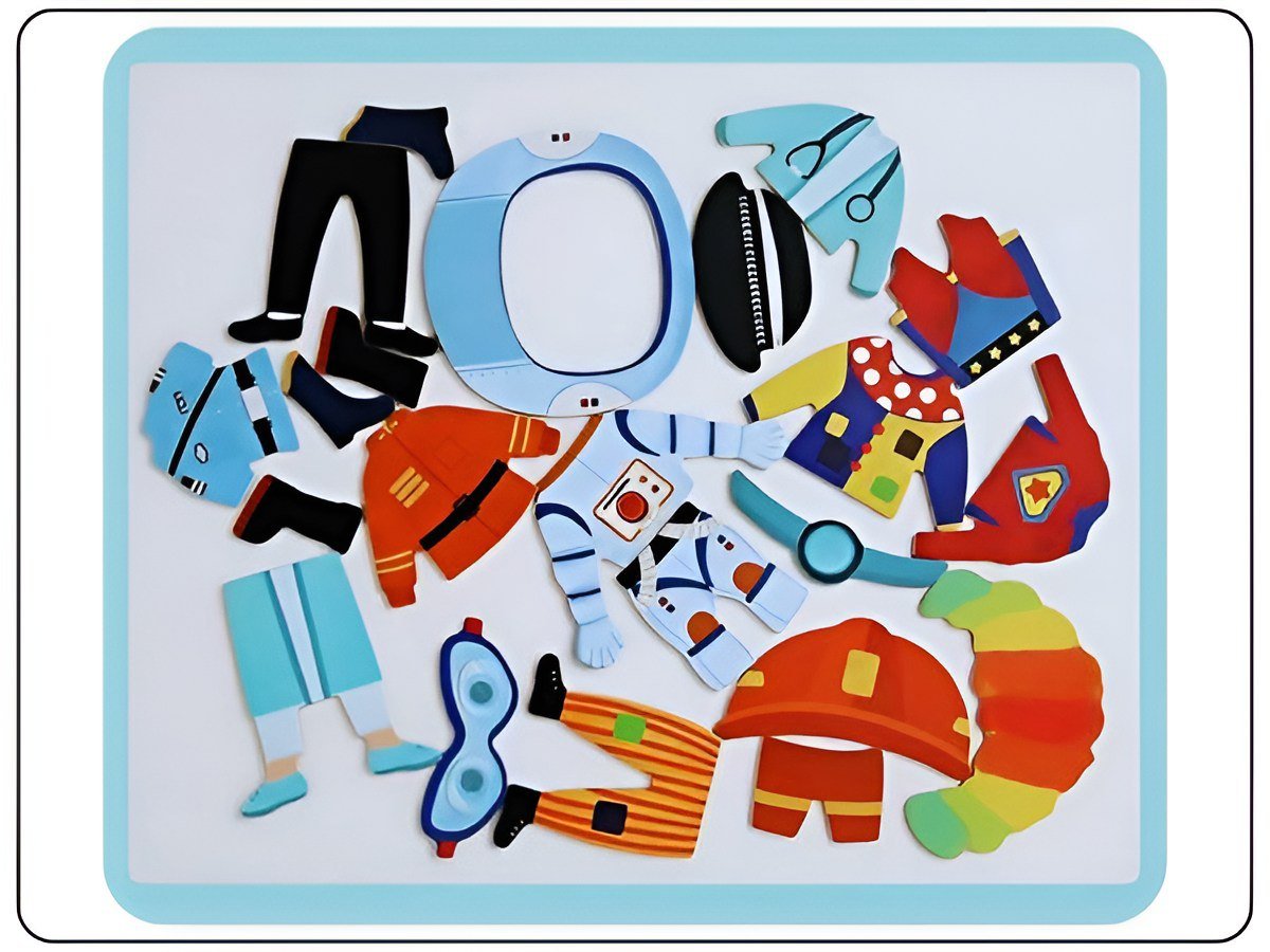 دفتر بازل تلبيس مغناطيس - المهن (ولد) - KIDSBOX