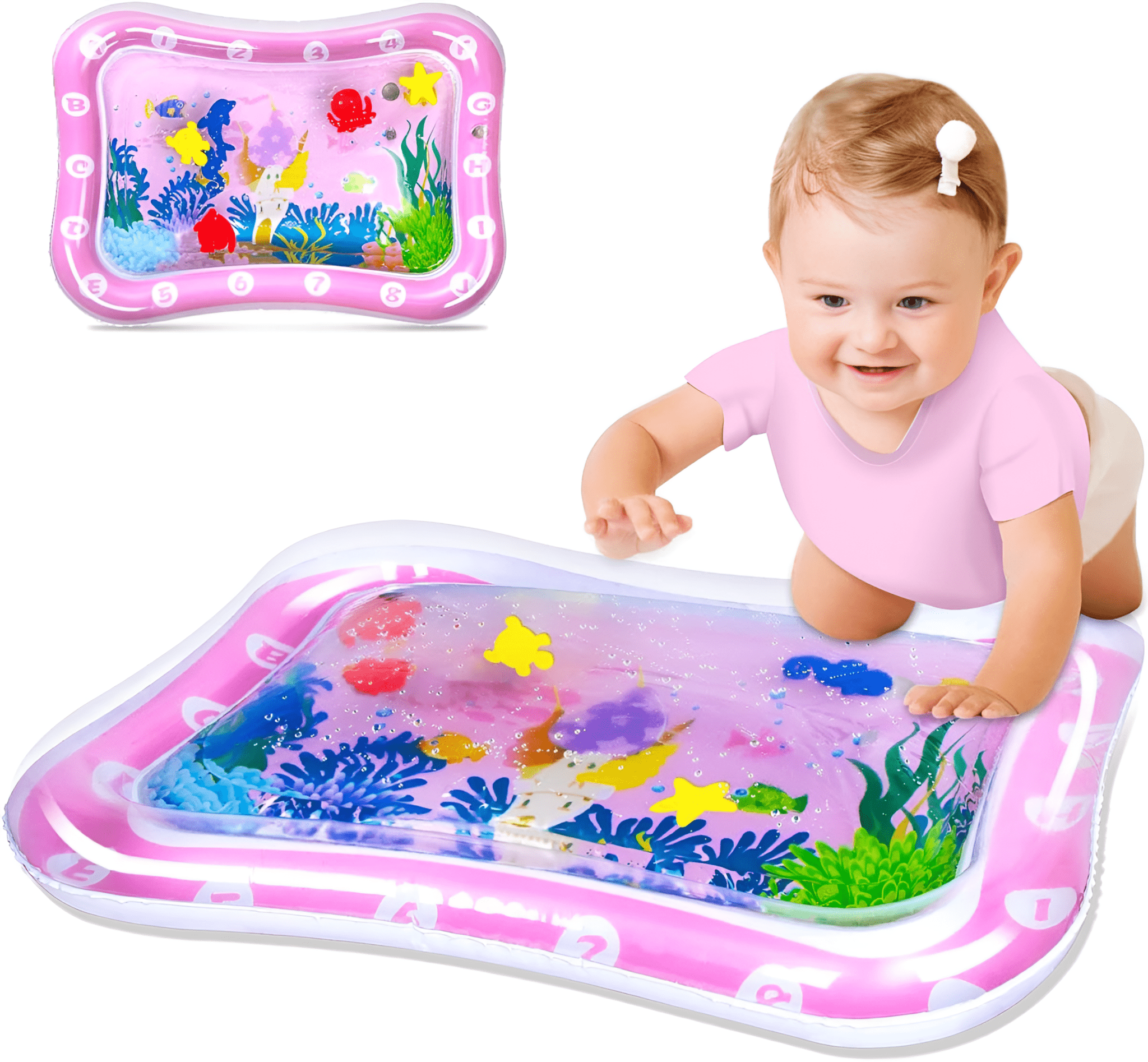 فرشة البيبي المائية - لون زهري - KIDSBOX
