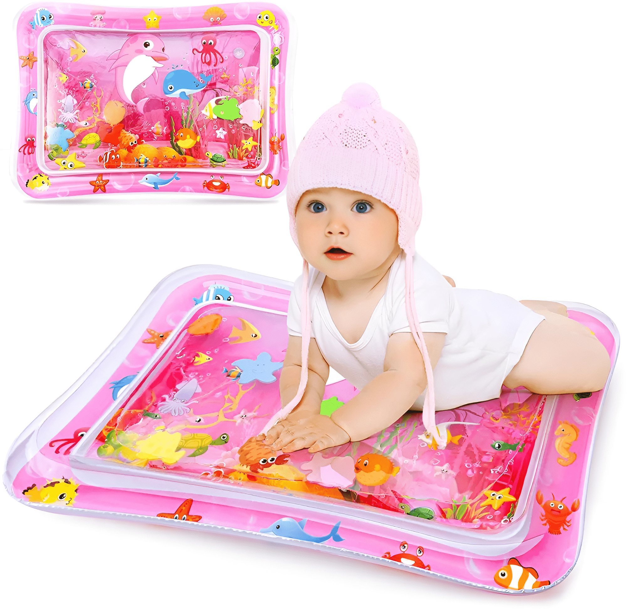 فرشة البيبي المائية - لون زهري - KIDSBOX