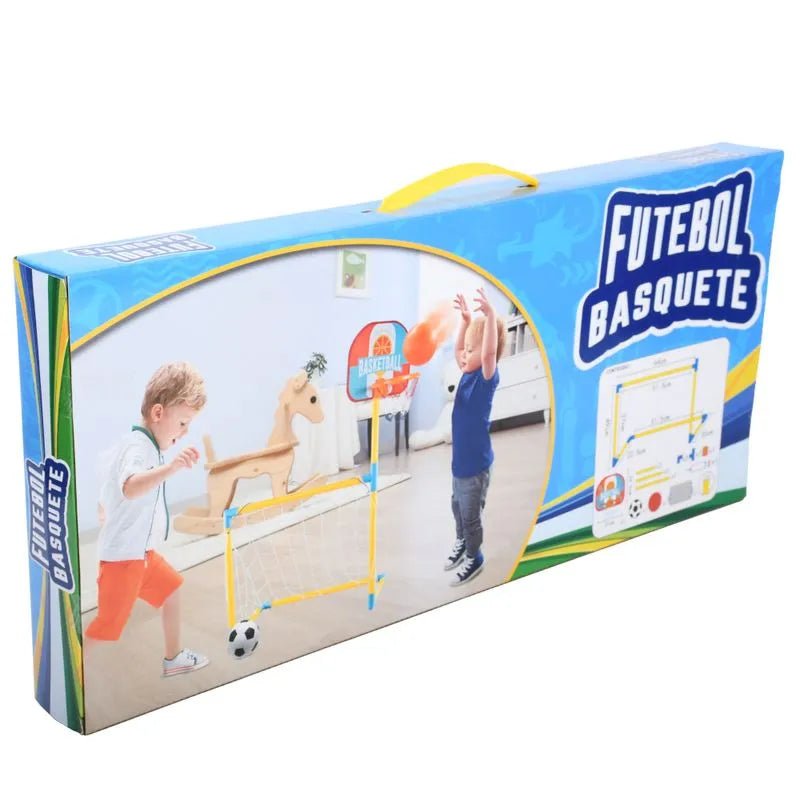 حامل كرة سلة وكرة قدم 2 في 1 - KIDSBOX