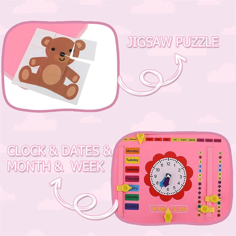 حقيبة مونتيسوري تعليمية تفاعلية - زهري - KIDSBOX