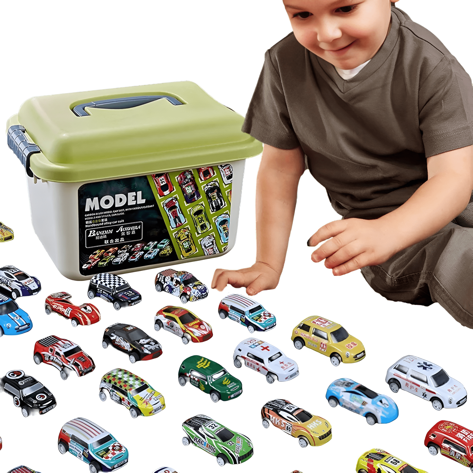 حقيبة سيارات 30 سيارة معدن - KIDSBOX