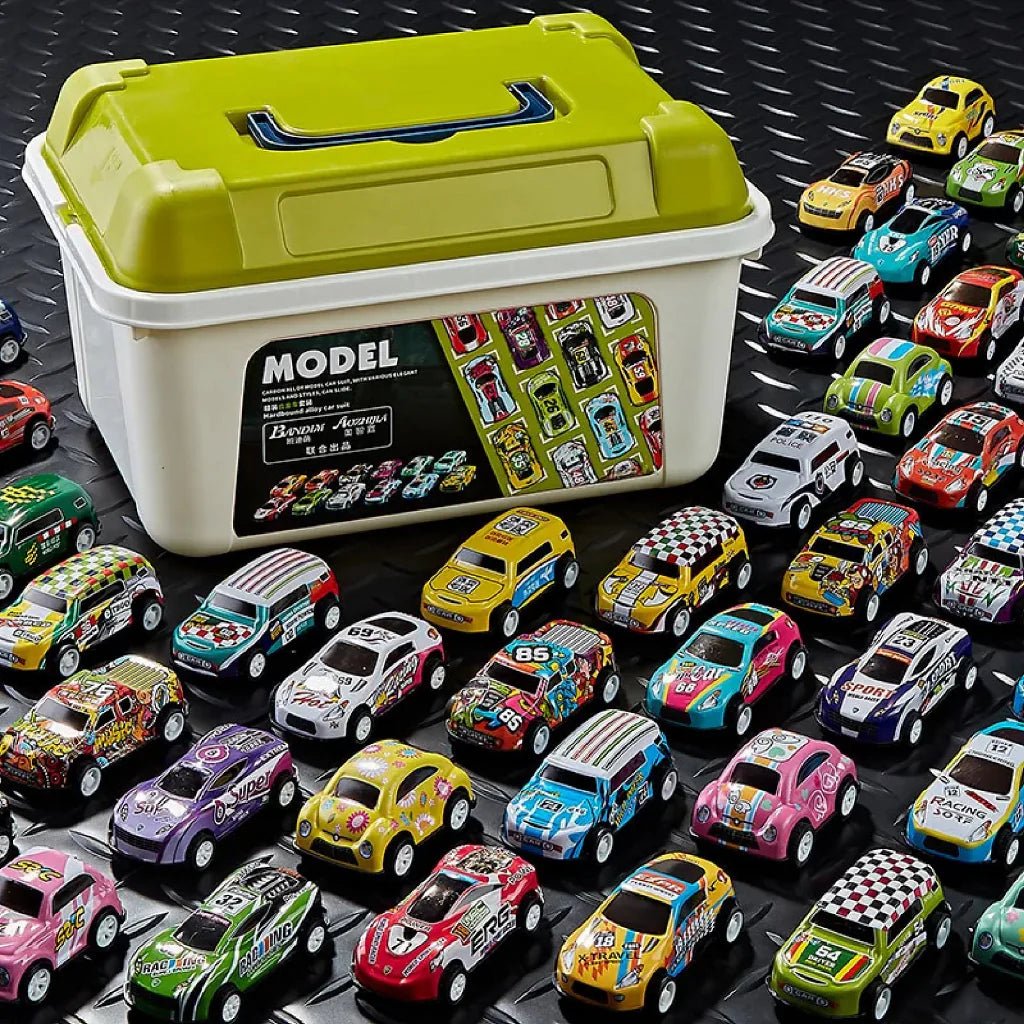 حقيبة سيارات 50 سيارة معدنية - KIDSBOX