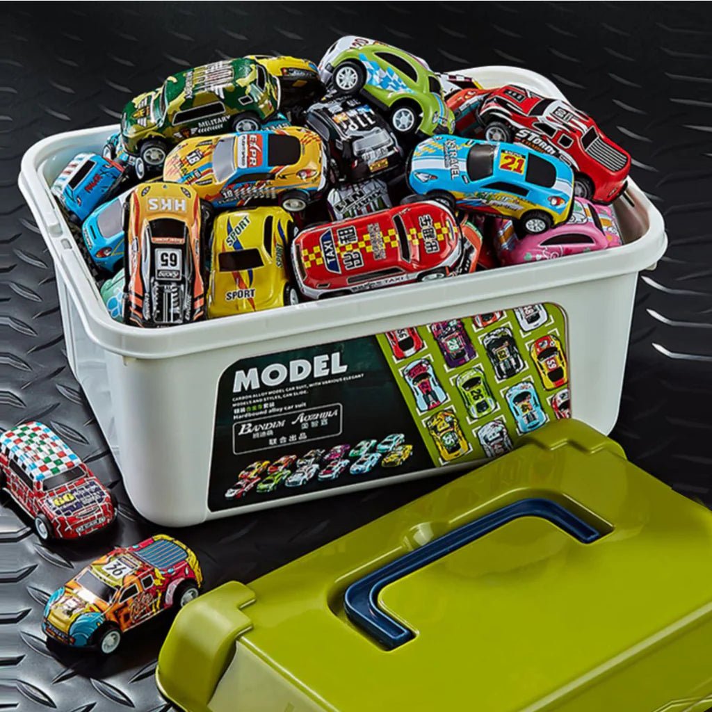 حقيبة سيارات 50 سيارة معدنية - KIDSBOX