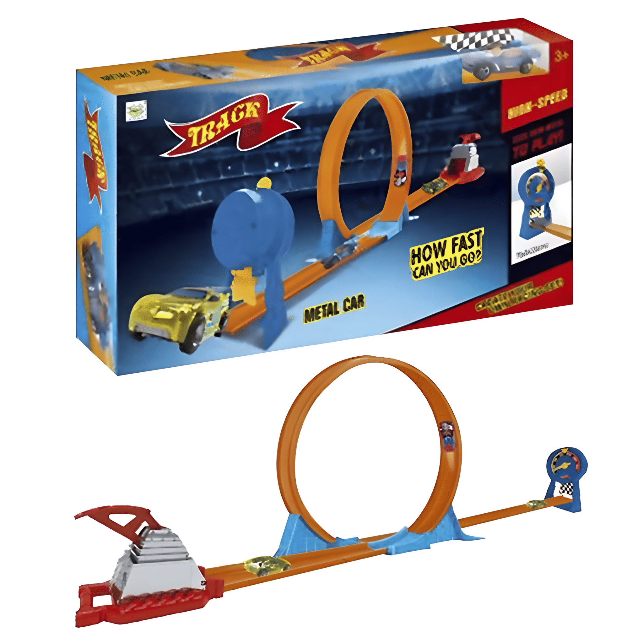 حلبة سباق مع سيارة مضيئة - KIDSBOX