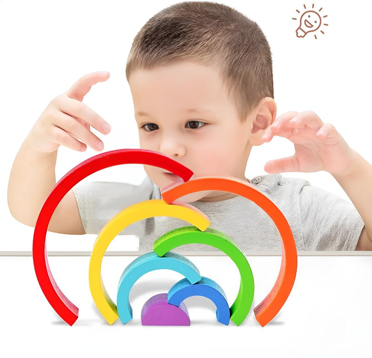 حلقات منتسوري الملونة - خشب - KIDSBOX