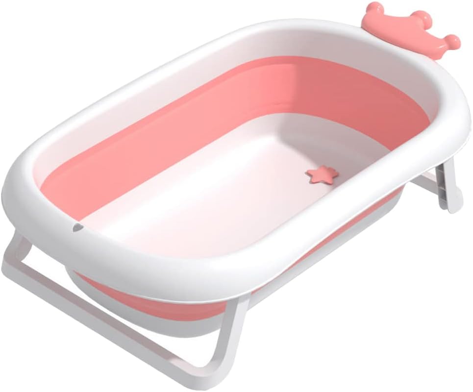 حوض استحمام قابل للطي - وردي - KIDSBOX