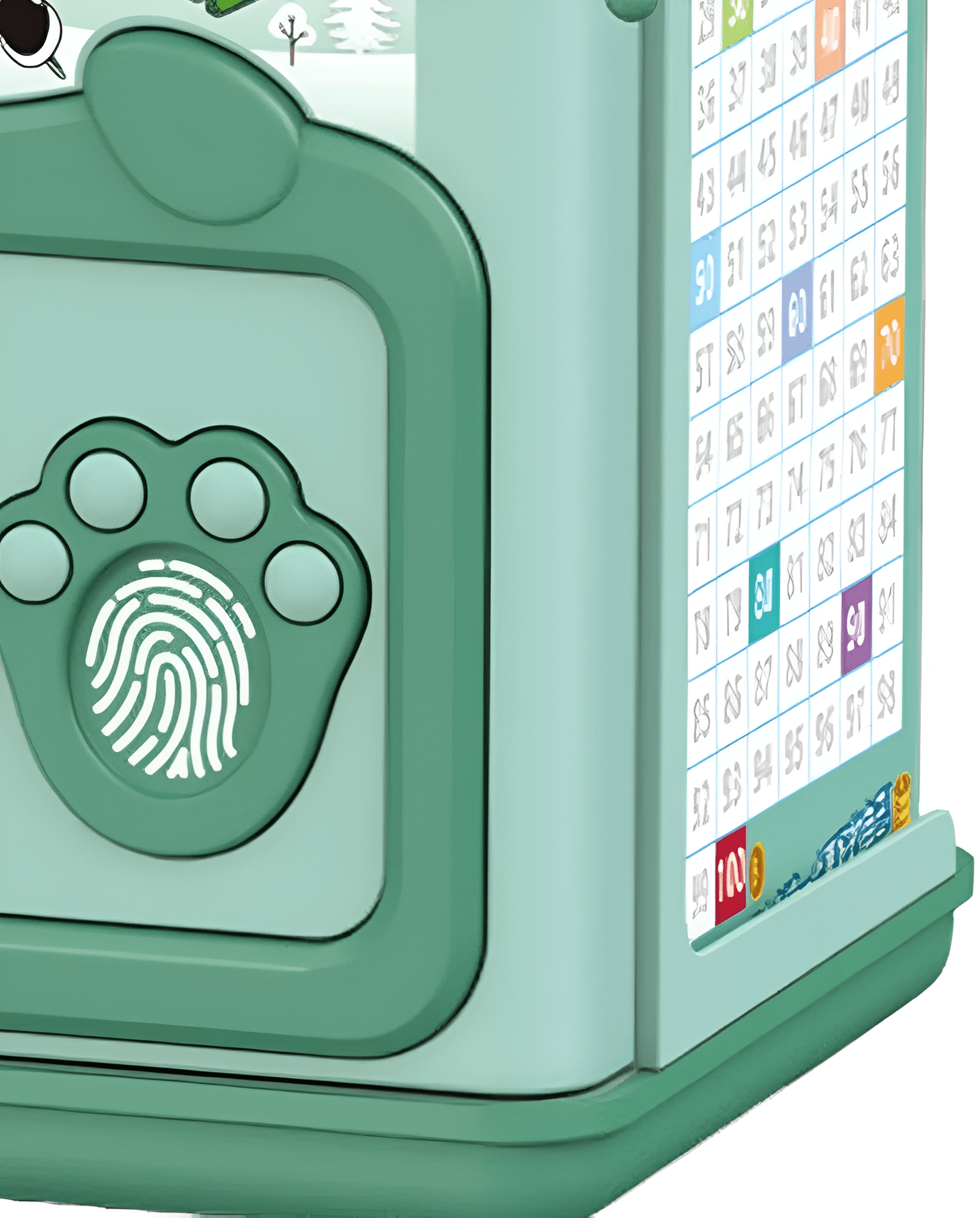 حصالة برمز سري وبصمة وسحب يدوي - شكل باندا - KIDSBOX