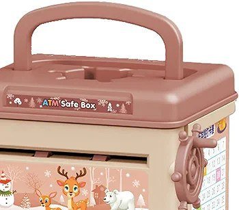 حصالة برمز سري وبصمة وسحب يدوي - شكل غزال - KIDSBOX