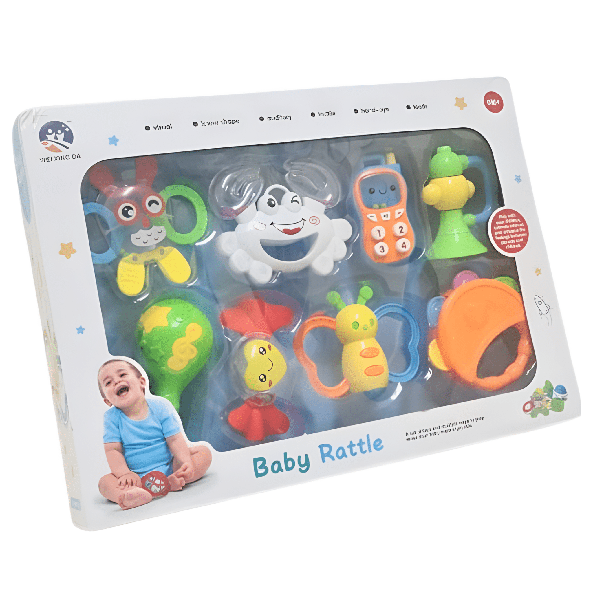 خرخوشة بيبي 8 اشكال متنوعة - KIDSBOX