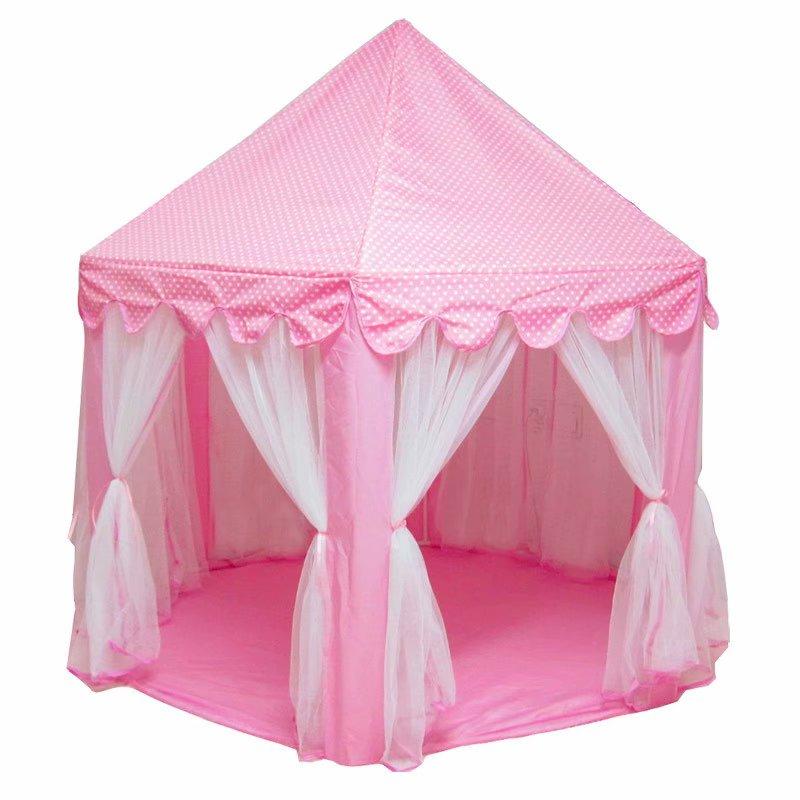 خيمة الأميرة للبنات لون زهري - 10 كرات - KIDSBOX