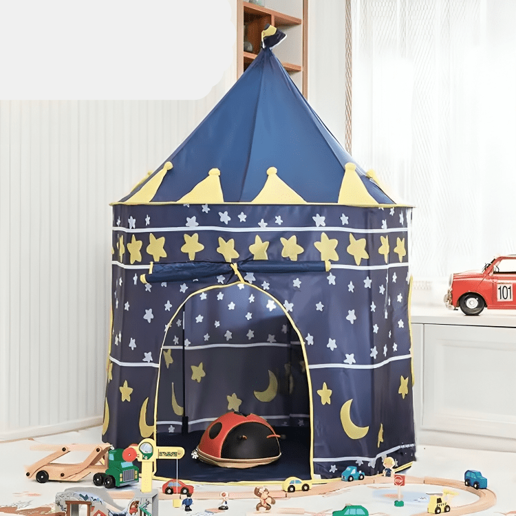 خيمة هندية قابلة للطي لون أزرق - 10 كرات - KIDSBOX