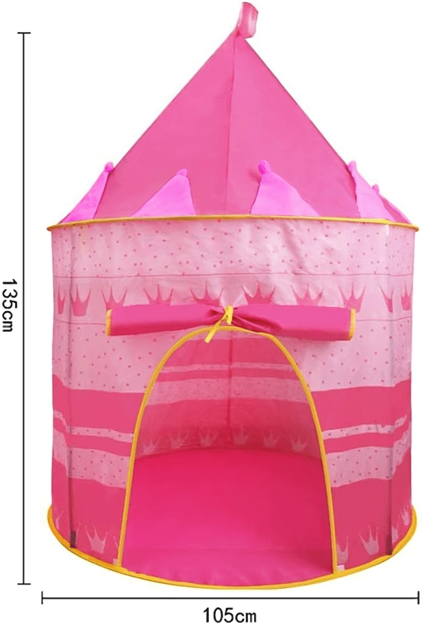 خيمة هندية قابلة للطي لون زهري - 10 كرات - KIDSBOX