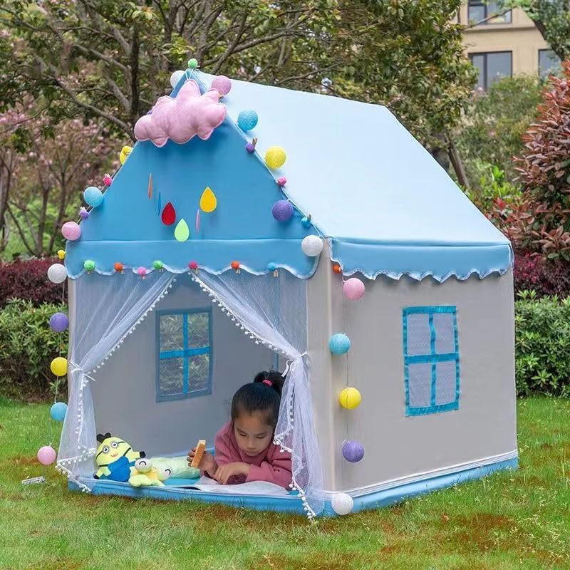 خيمة لعب للأطفال لون أزرق - 10 كرات - KIDSBOX