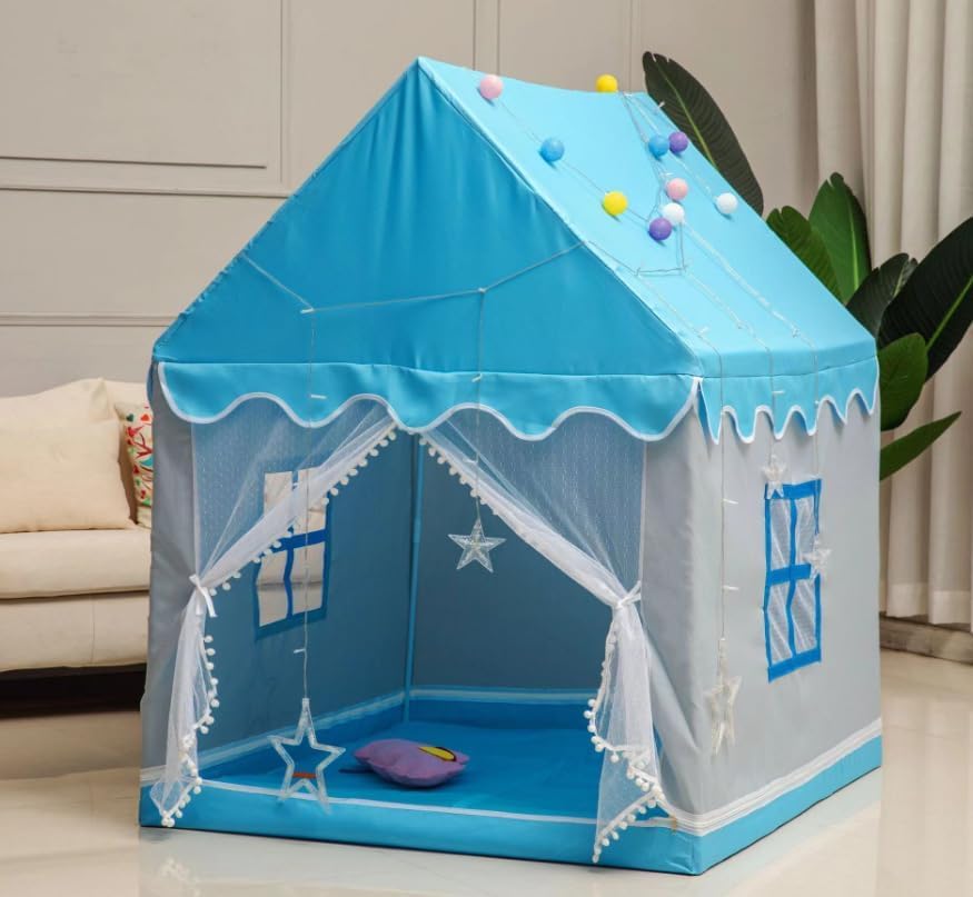 خيمة لعب للأطفال لون أزرق - 10 كرات - KIDSBOX