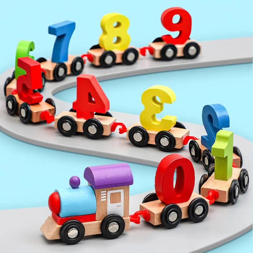 قطار الارقام الخشبي - KIDSBOX