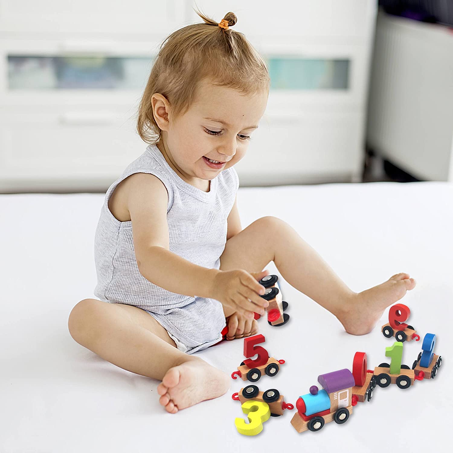 قطار الارقام الخشبي - KIDSBOX