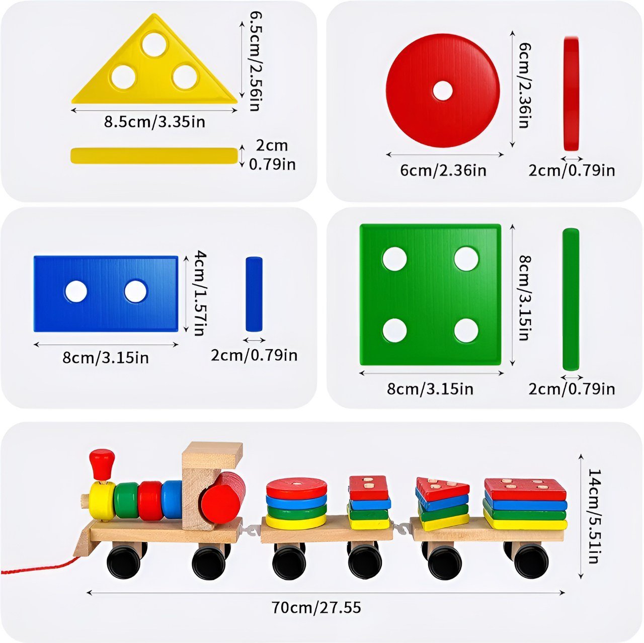 قطار ترتيب الاشكال الهندسية - KIDSBOX