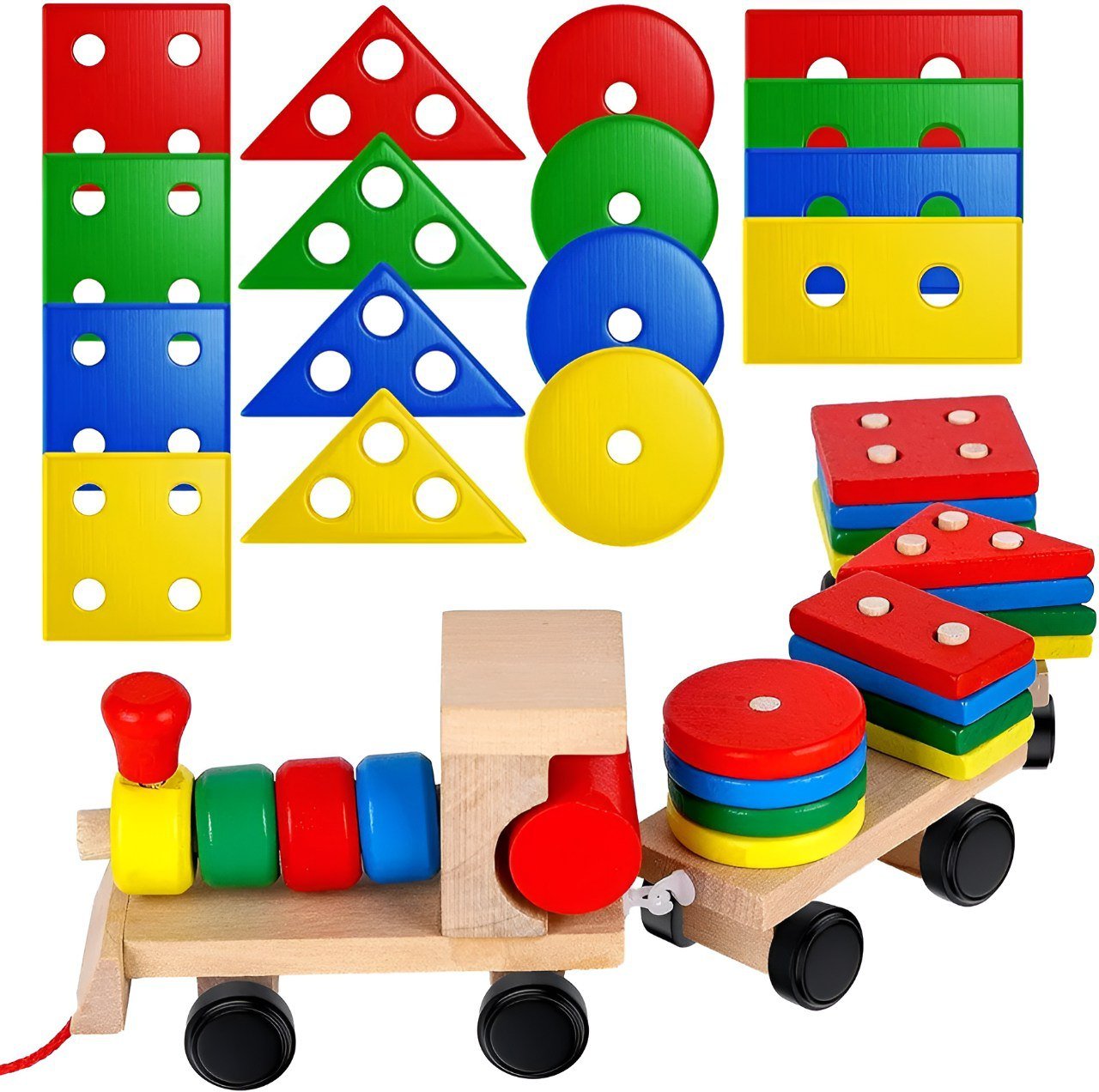 قطار ترتيب الاشكال الهندسية - KIDSBOX