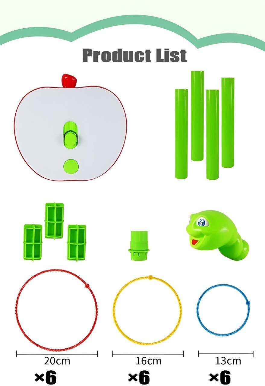 لعبة الدودة التحدي ورمي الحلقات - KIDSBOX