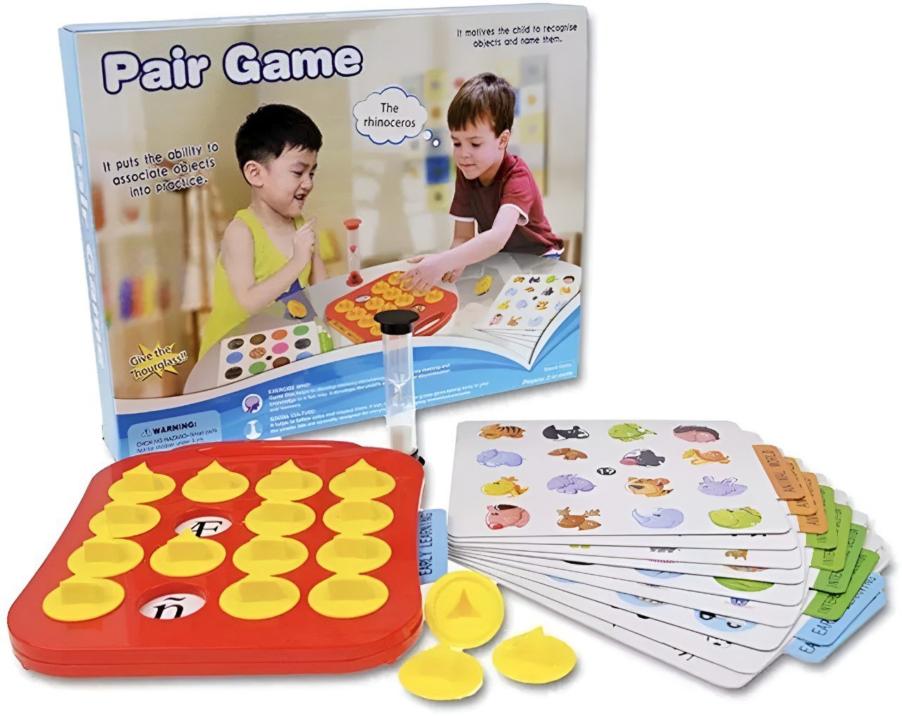 لعبة الذاكرة ومطابقة الاشكال مع ساعة رملية - KIDSBOX