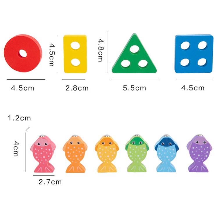 لعبة بازل تطابق الأشكال وصيد سمك - KIDSBOX