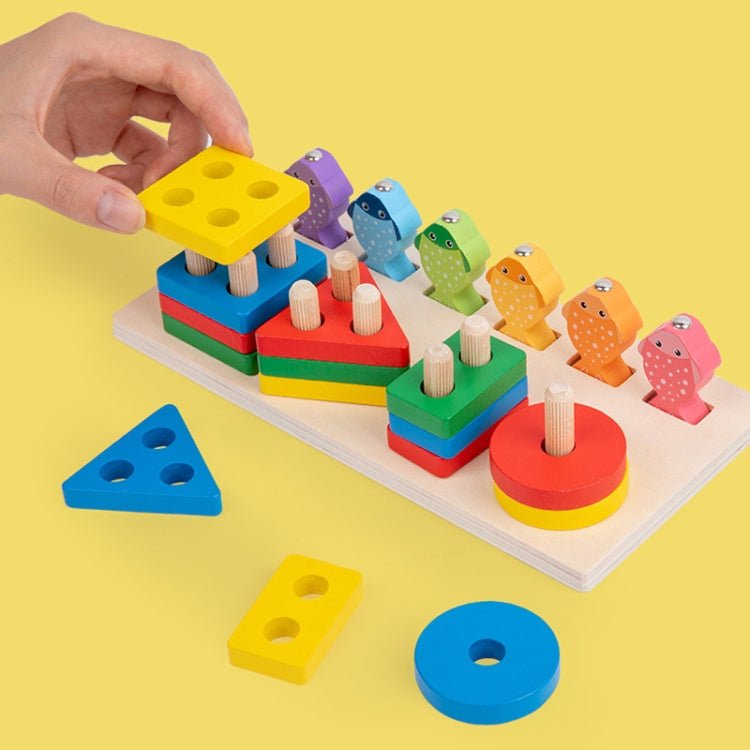 لعبة بازل تطابق الأشكال وصيد سمك - KIDSBOX
