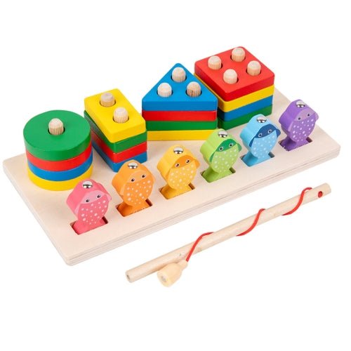 لعبة بازل تطابق الأشكال وصيد سمك - KIDSBOX