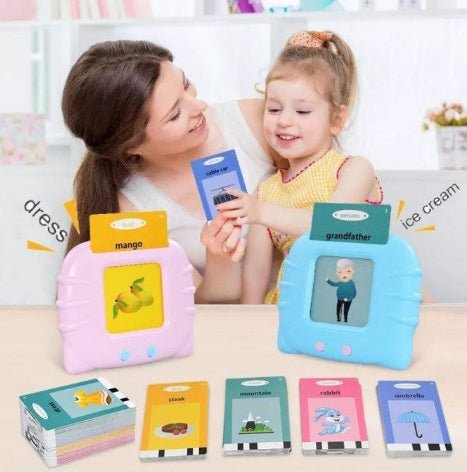 لعبة قارئة البطاقات التعليمية الممتعة للأطفال (لون أزرق) - KIDSBOX