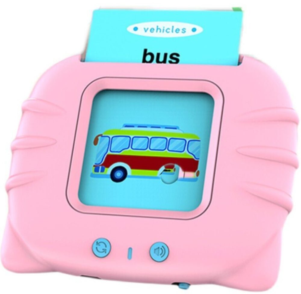 لعبة قارئة البطاقات التعليمية الممتعة للأطفال (لون زهري) - KIDSBOX