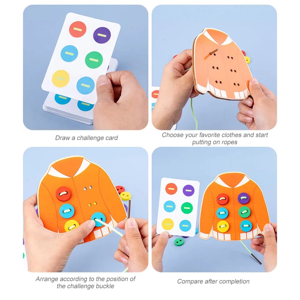 لعبة خياطة الأزرار على الملابس - KIDSBOX