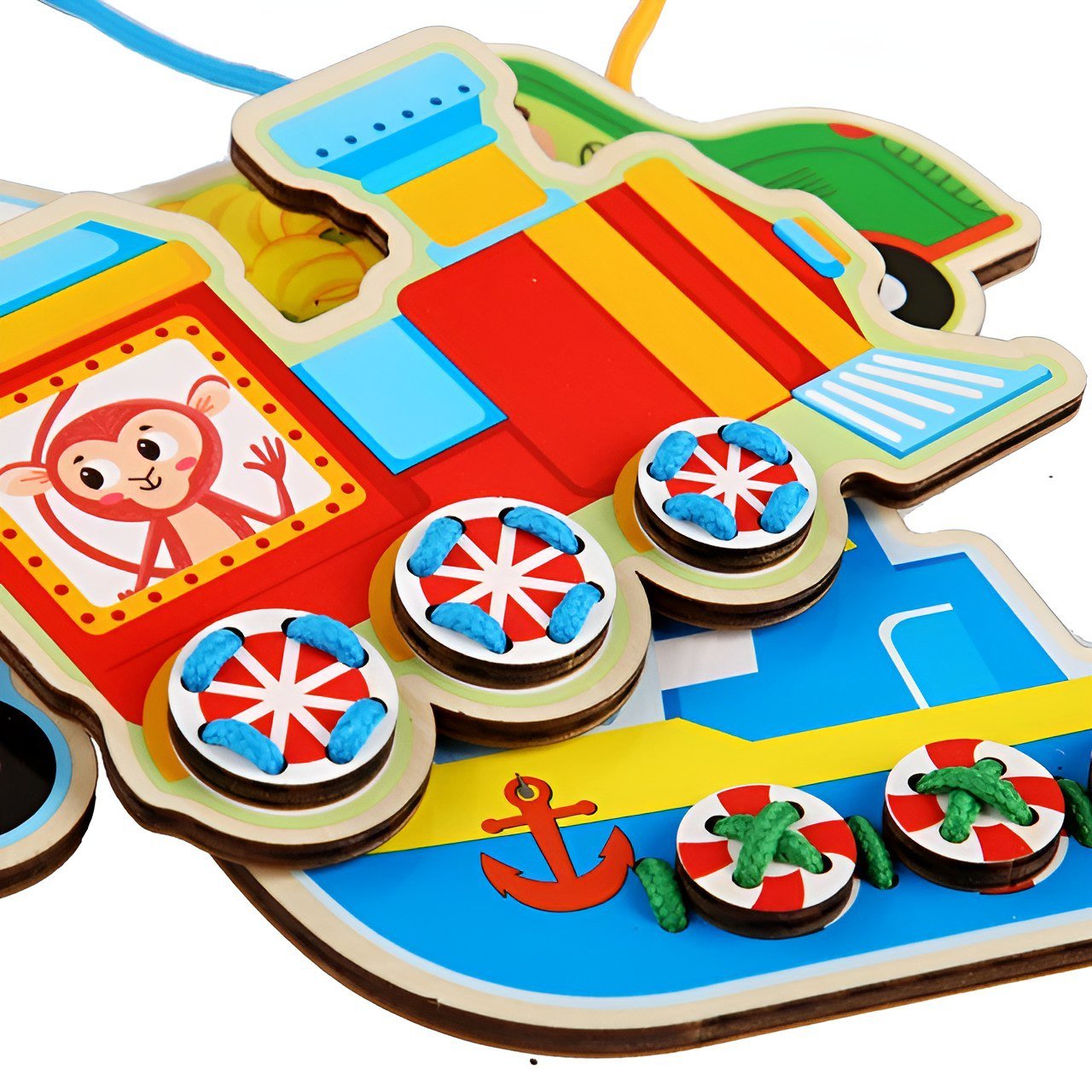 لعبة تعليمية للضم - خشب (سيارات) - KIDSBOX